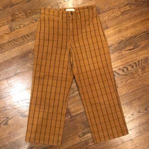 Slim Emmet Wide-Leg Crop Pants in Brown